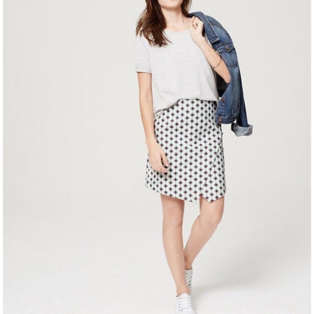 LOFT patterned skirt